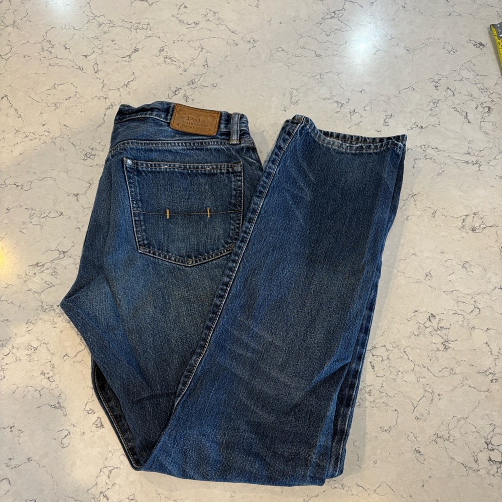 Sold‎ do not buy  Lauren Men's Dark Blue Straight Jeans 34x34